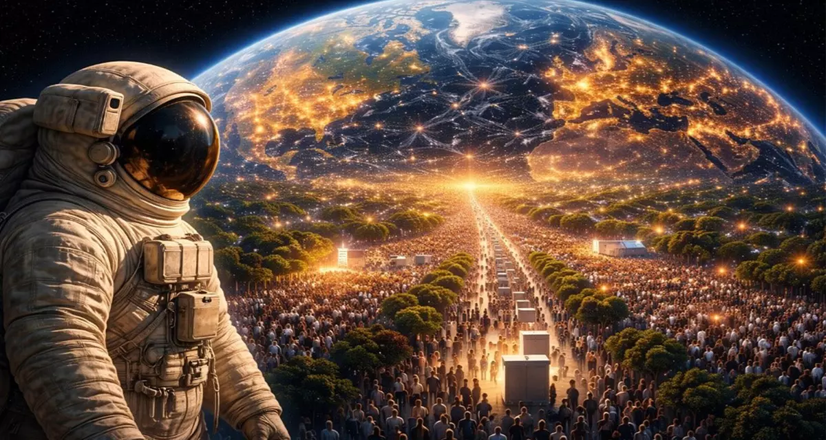 Astronaut blickt auf Erde. Grafik erstellt via ChatGPT | LpB BW Astronaut blickt auf Erde. Grafik erstellt via ChatGPT | LpB BW