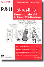 Abbildung -PU aktuell 13 Kommunalwahlen in Baden-Württemberg 2004