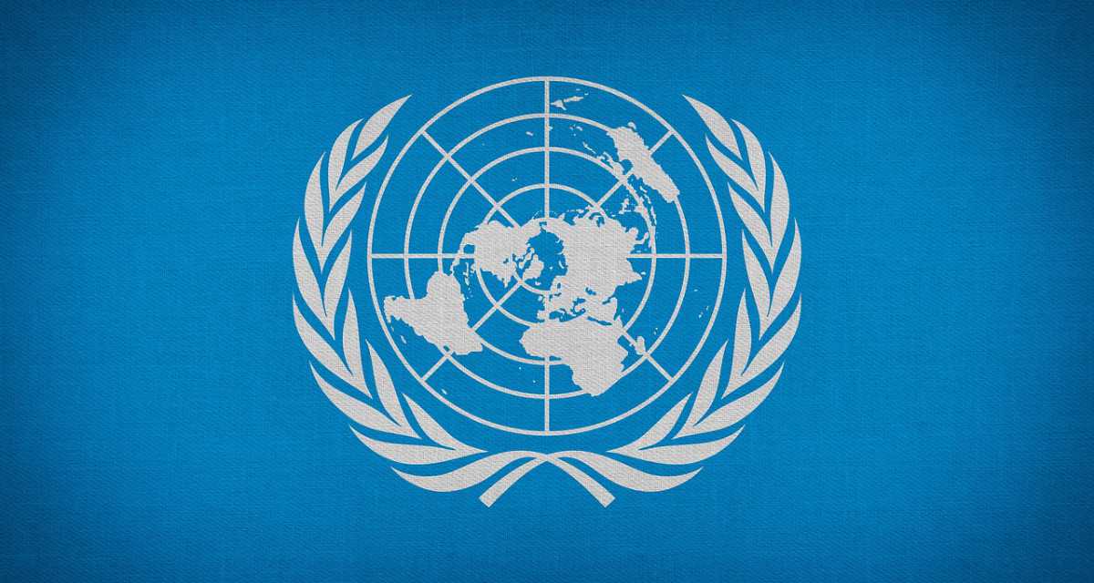 Flagge der UN.