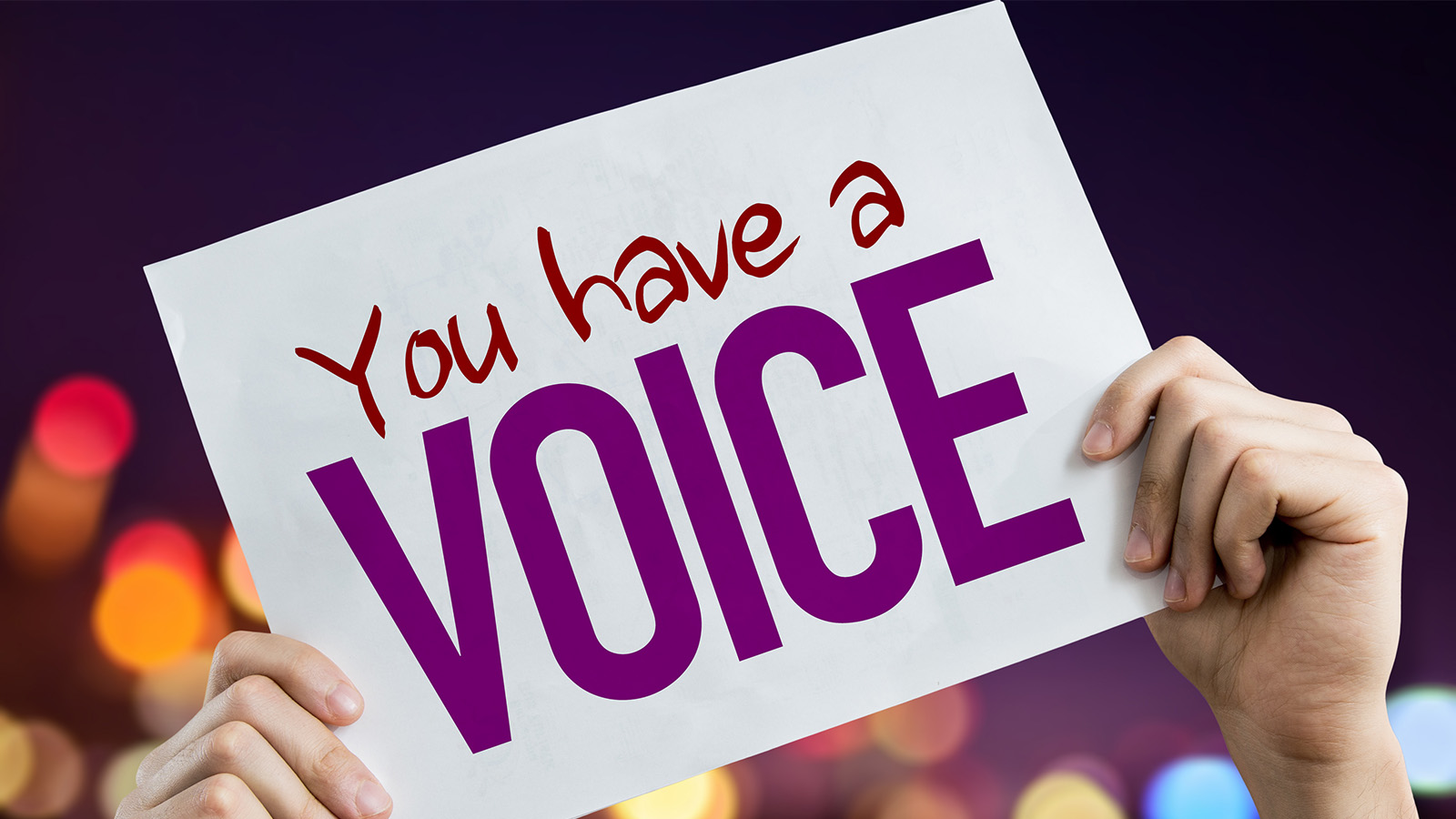 You Have a Voice placard / Quelle: Adobe Stock | gustavofrazao You Have a Voice placard